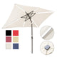 TheLAShop Rectangular Patio Umbrella Tilt Umbrella w/ Lights 10x6.5 ft 6-Rib Image