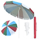 TheLAShop 7ft Tilt Beach Umbrella with Anchor 12-Rib