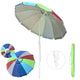 TheLAShop 6 Ft Tilt Beach Umbrella with Anchor 12-Rib