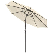 TheLAShop 9 ft Tilt Market Umbrella 3-Tiered 8-Rib, Beige Image