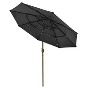 TheLAShop 9 ft Tilt Market Umbrella 3-Tiered 8-Rib, Black Image