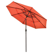 9 orange patio umbrella TheLAShop 9 ft Tilt Market Umbrella 3-Tiered 8-Rib