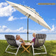 TheLAShop 11 ft Tilt Market Umbrella 3-Tiered 8-Rib, Beige Image