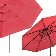 TheLAShop 11 ft Tilt Market Umbrella 3-Tiered 8-Rib Image