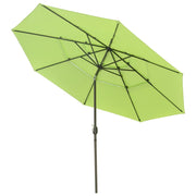 TheLAShop 11 ft Tilt Market Umbrella 3-Tiered 8-Rib, Green Glow Image