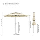 TheLAShop 10 ft 3-Tiered Tilting Patio Umbrella with Lights 8-Rib Image