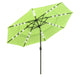 TheLAShop 10 ft 3-Tiered Tilting Patio Umbrella with Lights 8-Rib, Green Glow Image