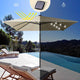 TheLAShop 9Ft 8-Rib Square Patio Umbrella with Solar Lights Tilt & Crank Image