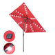 TheLAShop 10Ft 8-Rib Square Patio Umbrella with Solar Lights Tilt & Crank, Red Image