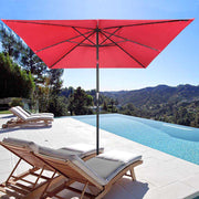 TheLAShop 10Ft 8-Rib Square Patio Umbrella with Solar Lights Tilt & Crank Image