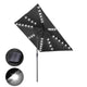 TheLAShop 10Ft 8-Rib Square Patio Umbrella with Solar Lights Tilt & Crank, Black Image