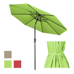 TheLAShop 9 ft 8-Rib Patio Umbrella Tilt & Crank 220g Yarn-dyed Canopy UV50+ Image