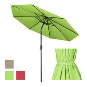 TheLAShop 9 ft 8-Rib Patio Umbrella Tilt & Crank 220g Yarn-dyed Canopy UV50+ Image