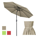 TheLAShop 10 ft 8-Rib Patio Umbrella Tilt & Crank 220g Yarn-dyed Canopy UV50+ Image