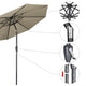 TheLAShop 10 ft 8-Rib Patio Umbrella Tilt & Crank 220g Yarn-dyed Canopy UV50+ Image