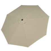 TheLAShop 10 ft 8-Rib Patio Umbrella Tilt & Crank 220g Yarn-dyed Canopy UV50+, Khaki Image