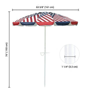 TheLAShop 6 Ft Tilt Beach Umbrella with Anchor 12-Rib