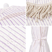 TheLAShop 6ft Outdoor Beach Umbrella Tilt with Fringe Sand Anchor Image