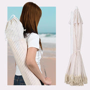TheLAShop 6ft Outdoor Beach Umbrella Tilt with Fringe Sand Anchor Image