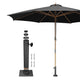 TheLAShop 13ft 8-Rib Commercial Wood Patio Umbrella & Deck Mount, Black Image