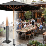 TheLAShop 13ft 8-Rib Commercial Wood Patio Umbrella & Deck Mount Image
