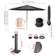 TheLAShop 13ft 8-Rib Commercial Wood Patio Umbrella & Deck Mount Image