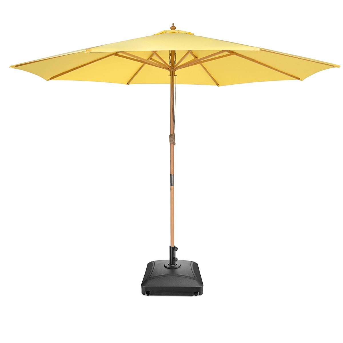 TheLAShop 13ft 8-Rib Wood Umbrella with Stand for Patio Outdoor TheLAShop 13ft 8-Rib Wood Umbrella with Stand for Patio Outdoor