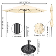 TheLAShop 13ft Extra Large Patio Umbrella with Base for Market Garden Image
