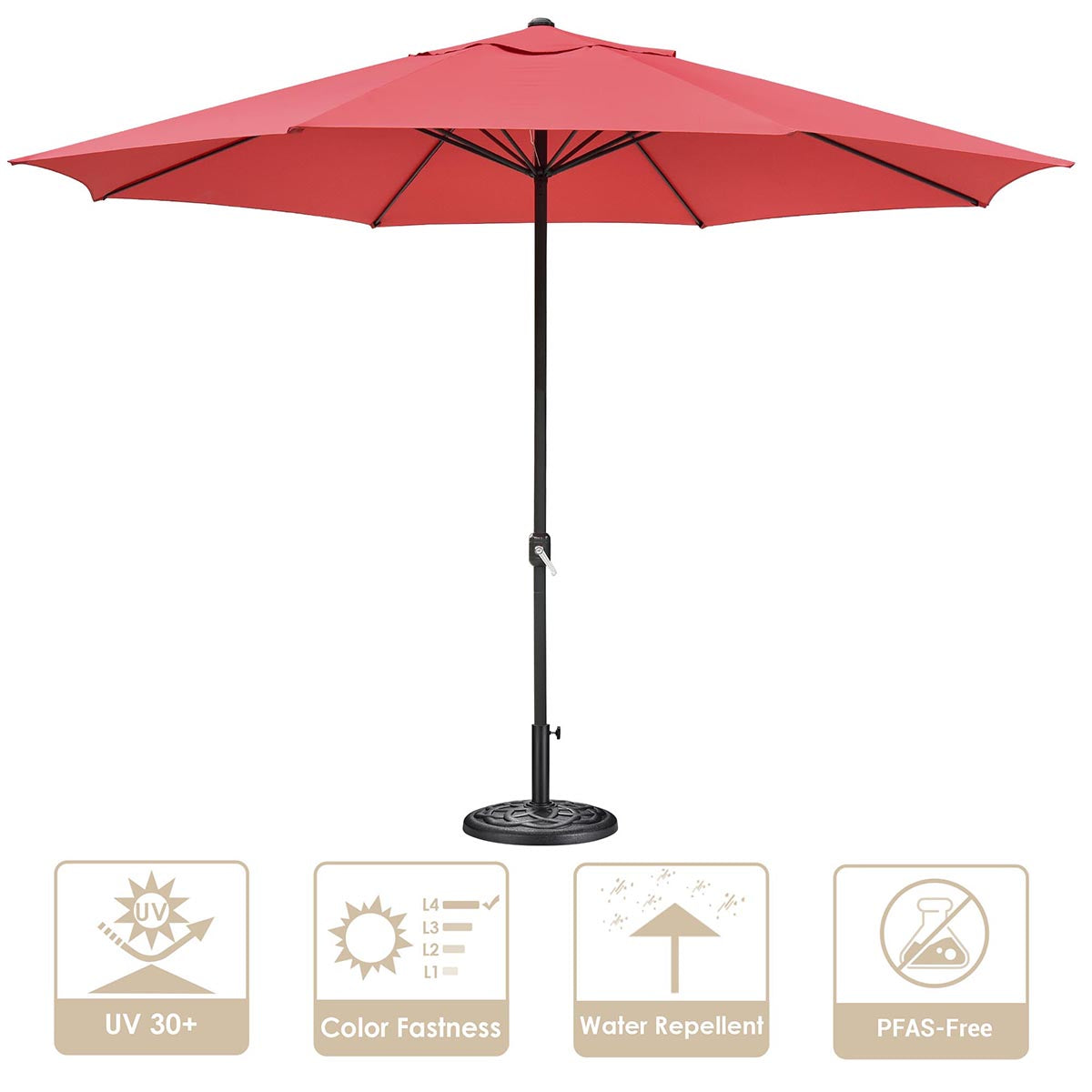 heavy duty patio umbrella with base TheLAShop 13ft Extra Large Patio Umbrella with Base for Market Garden