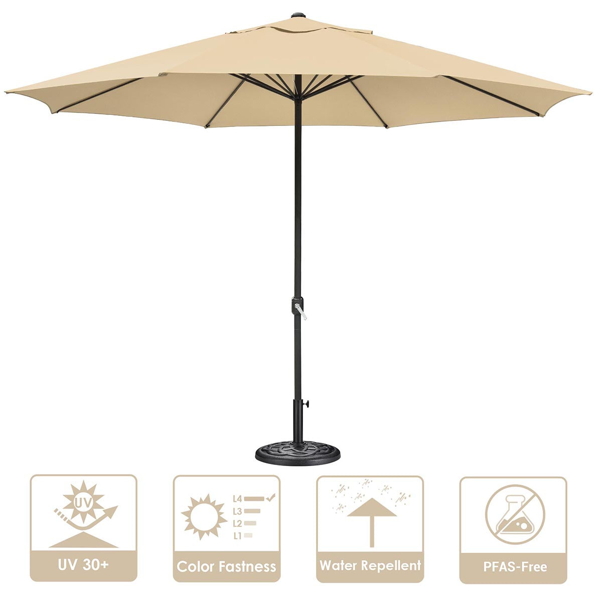 huge patio umbrella TheLAShop 13ft Extra Large Patio Umbrella with Base for Market Garden