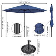 TheLAShop 13ft Extra Large Patio Umbrella with Base for Market Garden