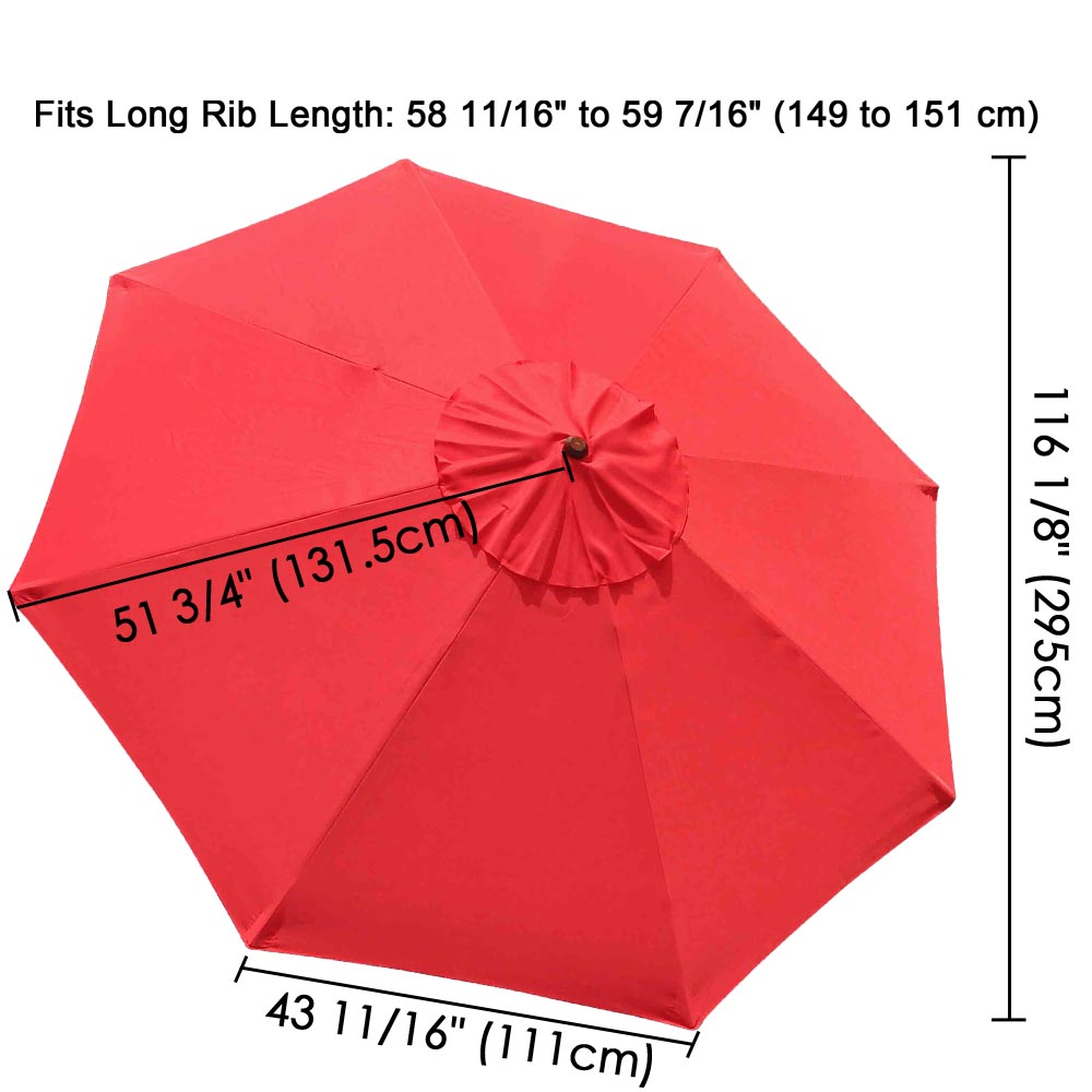 TheLAShop 10ft 8-Rib Patio Market Umbrella Replacement Canopy TheLAShop 10ft 8-Rib Patio Market Umbrella Replacement Canopy