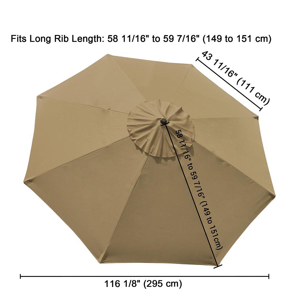 TheLAShop 10ft 8-Rib Patio Market Umbrella Replacement Canopy TheLAShop 10ft 8-Rib Patio Market Umbrella Replacement Canopy