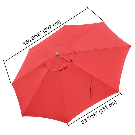 TheLAShop 13ft 8-Rib Patio Market Umbrella Replacement Canopy