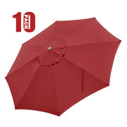 TheLAShop 13ft 8-Rib Patio Market Umbrella Replacement Canopy, Red(10ct.) Image