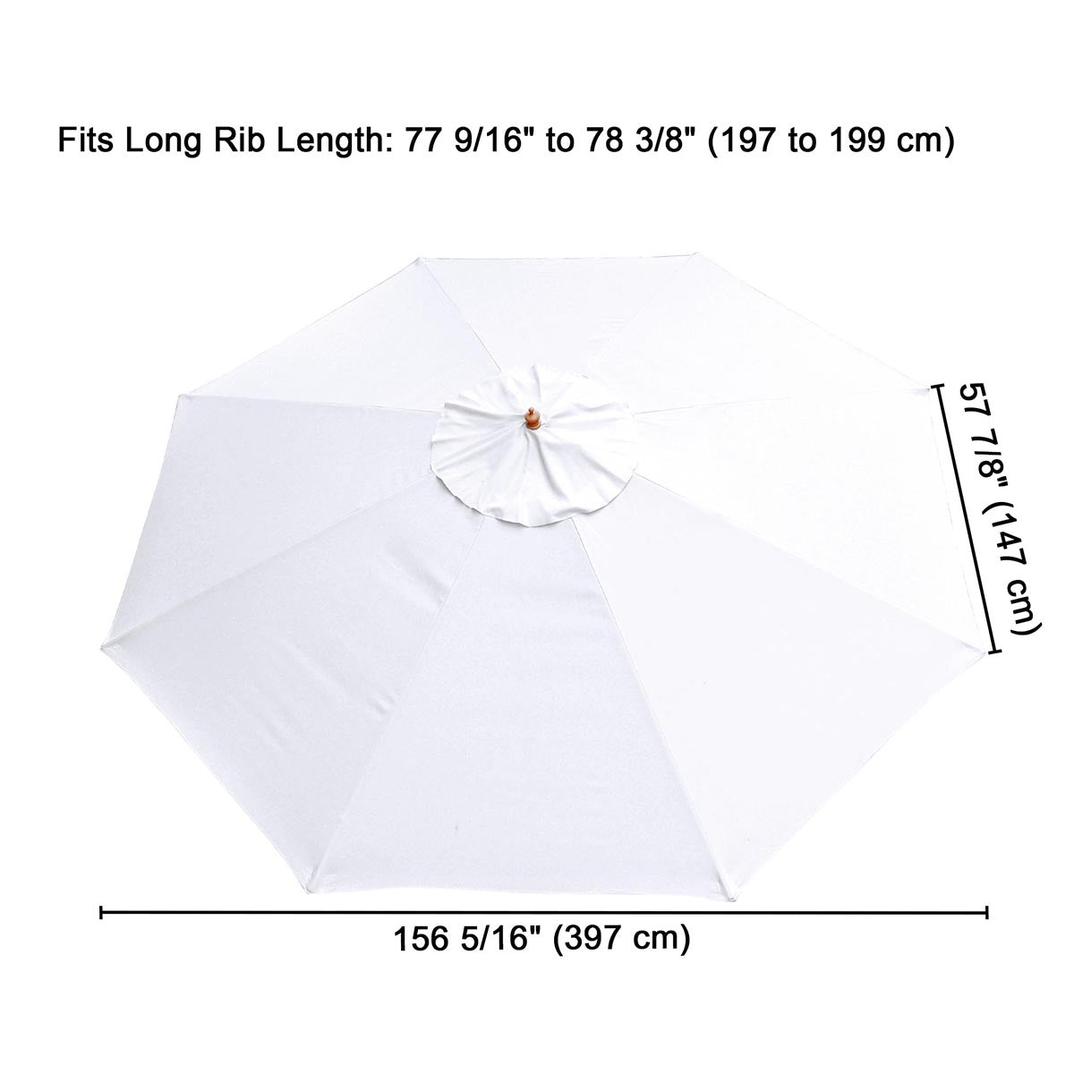 TheLAShop 13ft 8-Rib Patio Market Umbrella Replacement Canopy TheLAShop 13ft 8-Rib Patio Market Umbrella Replacement Canopy