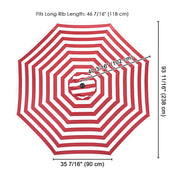 TheLAShop 8ft 8-Rib Patio Market Umbrella Replacement Canopy