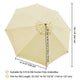 TheLAShop 9ft 8-Rib Patio Market Umbrella Replacement Canopy, Beige Image