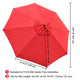 TheLAShop 9ft 8-Rib Patio Market Umbrella Replacement Canopy, Red Image