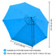 TheLAShop 9ft 8-Rib Patio Market Umbrella Replacement Canopy, Blue Image