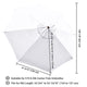 TheLAShop 9ft 8-Rib Patio Market Umbrella Replacement Canopy, White Image