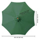 TheLAShop 9ft 8-Rib Patio Market Umbrella Replacement Canopy, Dark Green Image