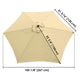 TheLAShop 9 ft 6-Rib Patio Umbrella Replacement Canopy, Creamy Yellow Image