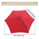 TheLAShop 9 ft 6-Rib Patio Umbrella Replacement Canopy Color Opt, Red Image