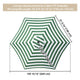 TheLAShop 9 ft 6-Rib Patio Umbrella Replacement Canopy Color Opt, Green White Image