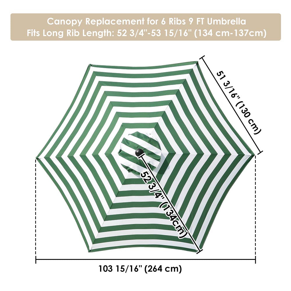 9 foot patio umbrella canopy TheLAShop 9 ft 6-Rib Patio Umbrella Replacement Canopy