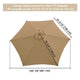 TheLAShop 9 ft 6-Rib Patio Umbrella Replacement Canopy Color Opt, Tan Image