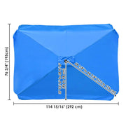 TheLAShop 10'x6.5' 6-Rib Patio Rectangular Umbrella Replacement Canopy