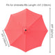 TheLAShop 9ft 8-Rib Patio Market Umbrella Replacement Canopy, Living Coral Image