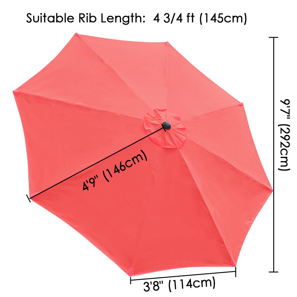 TheLAShop 10ft 8-Rib Patio Market Umbrella Replacement Canopy TheLAShop 10ft 8-Rib Patio Market Umbrella Replacement Canopy
